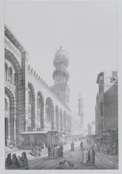 Exterior of the Mosque of Qalaoun, plate 20 from 